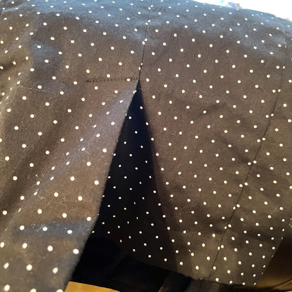 Liz Claiborne Sleeveless Dress Shift Sz 14 Black and White Polka Dot  Back Zip - Picture 5 of 9